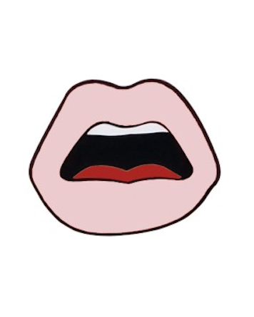 Brosche *Lips Small Rosa" von YAZBUKEY, über cabinet206.com, 50 EUR