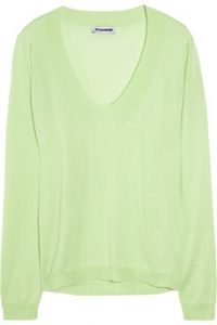Cashmere-Silk Sweater in pistazie, von Jil Sander, über net-a-porter.com, 970 EUR