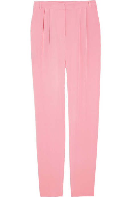 Himbeer-Sahne farbene Silk Pants, von TIBI , über net-a-porter.com, 352 EUR