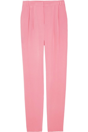 Himbeer-Sahne-farbene Silk-Pants von TIBI, über net-a-porter, 352 EUR